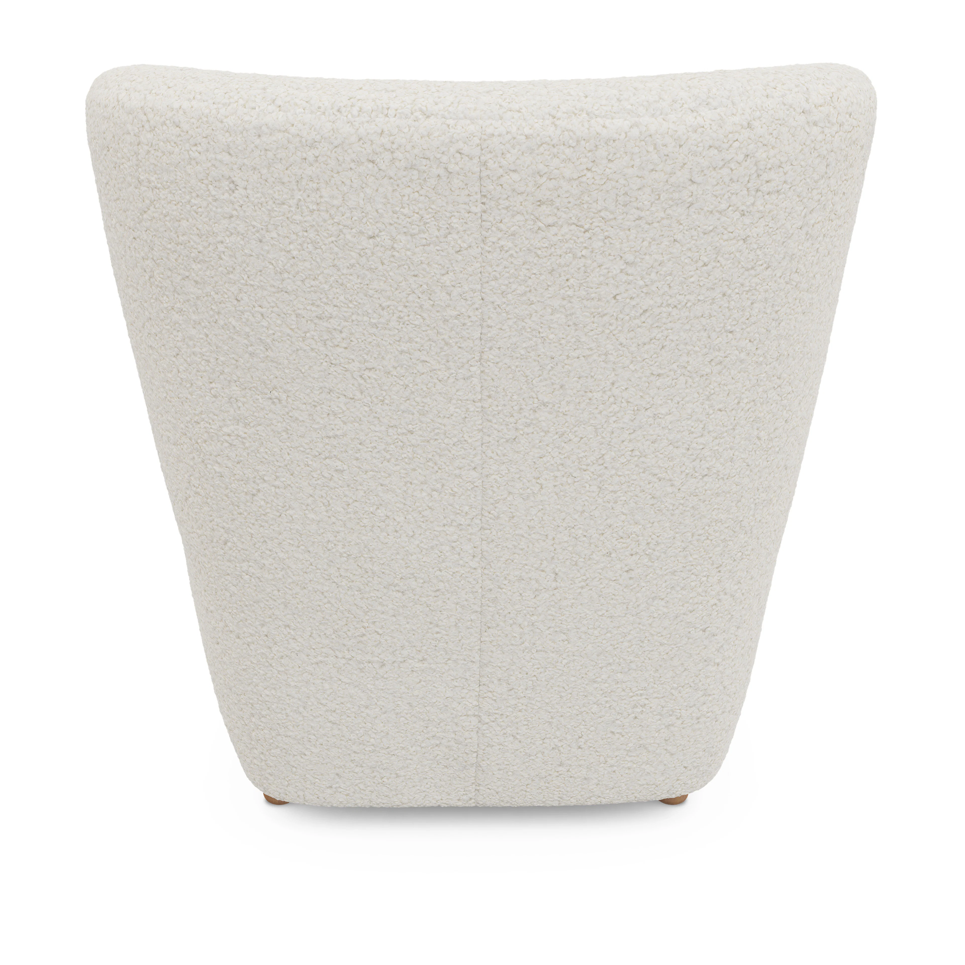 White Shearling Wingback Armchair - Scandinavian Design