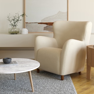 Archie 31.5" Lounge Chair - Bijou Cream Bouclé