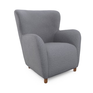 Archie Bijou Gray Bouclé Lounge Chair
