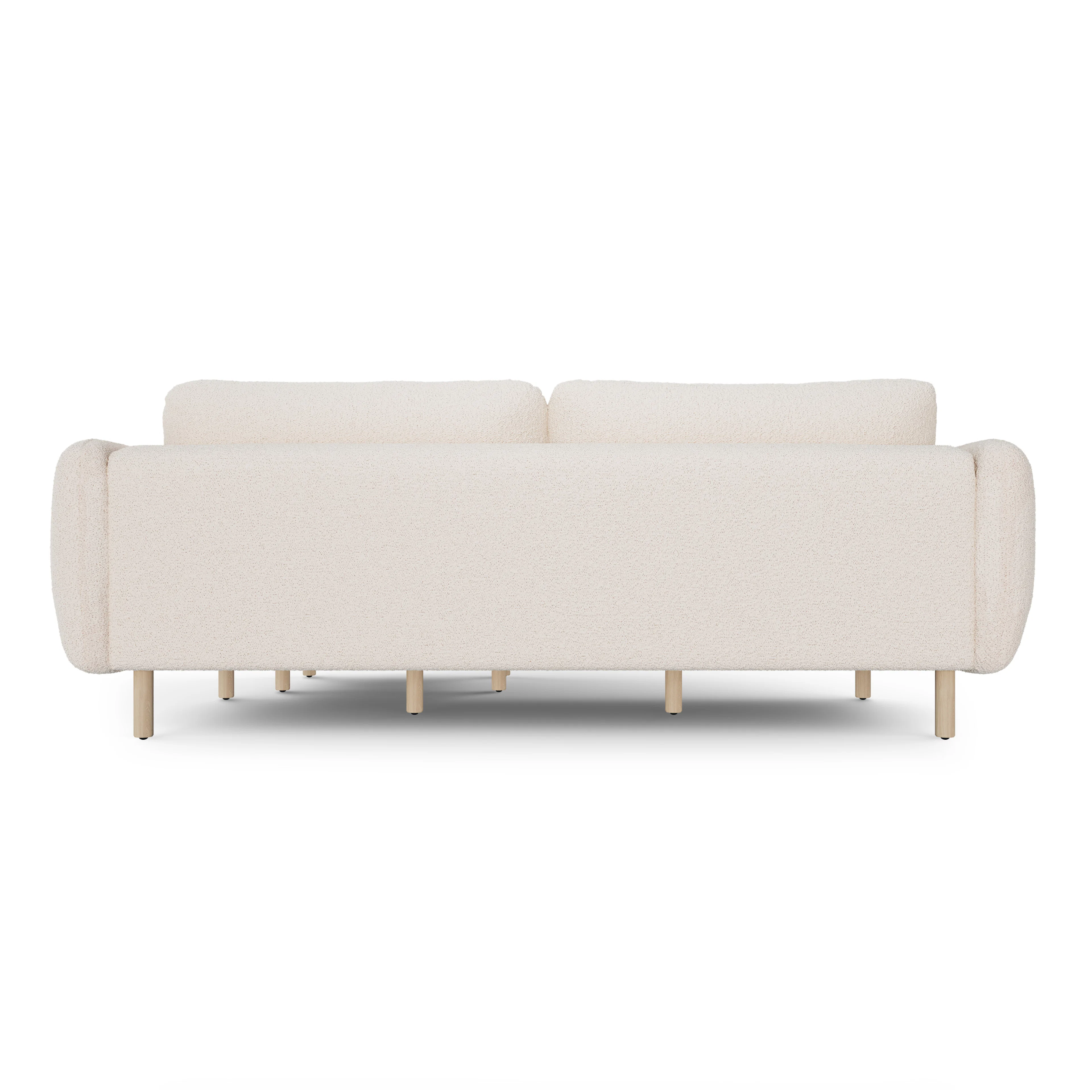 Sanders 85.5" Reversible Sectional - Ivory Wool Bouclé