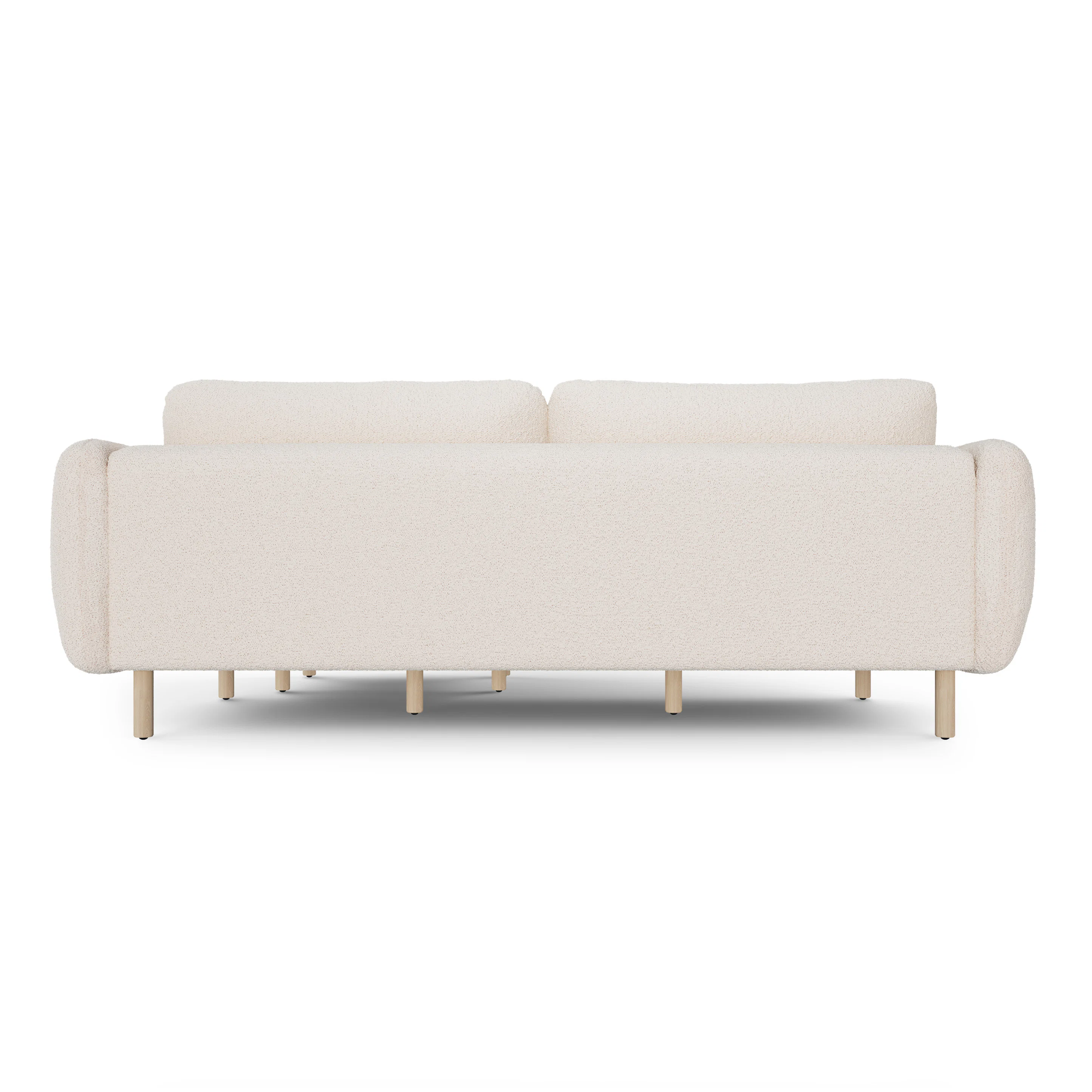 Sanders 85.5" Reversible Sectional - Ivory Wool Bouclé