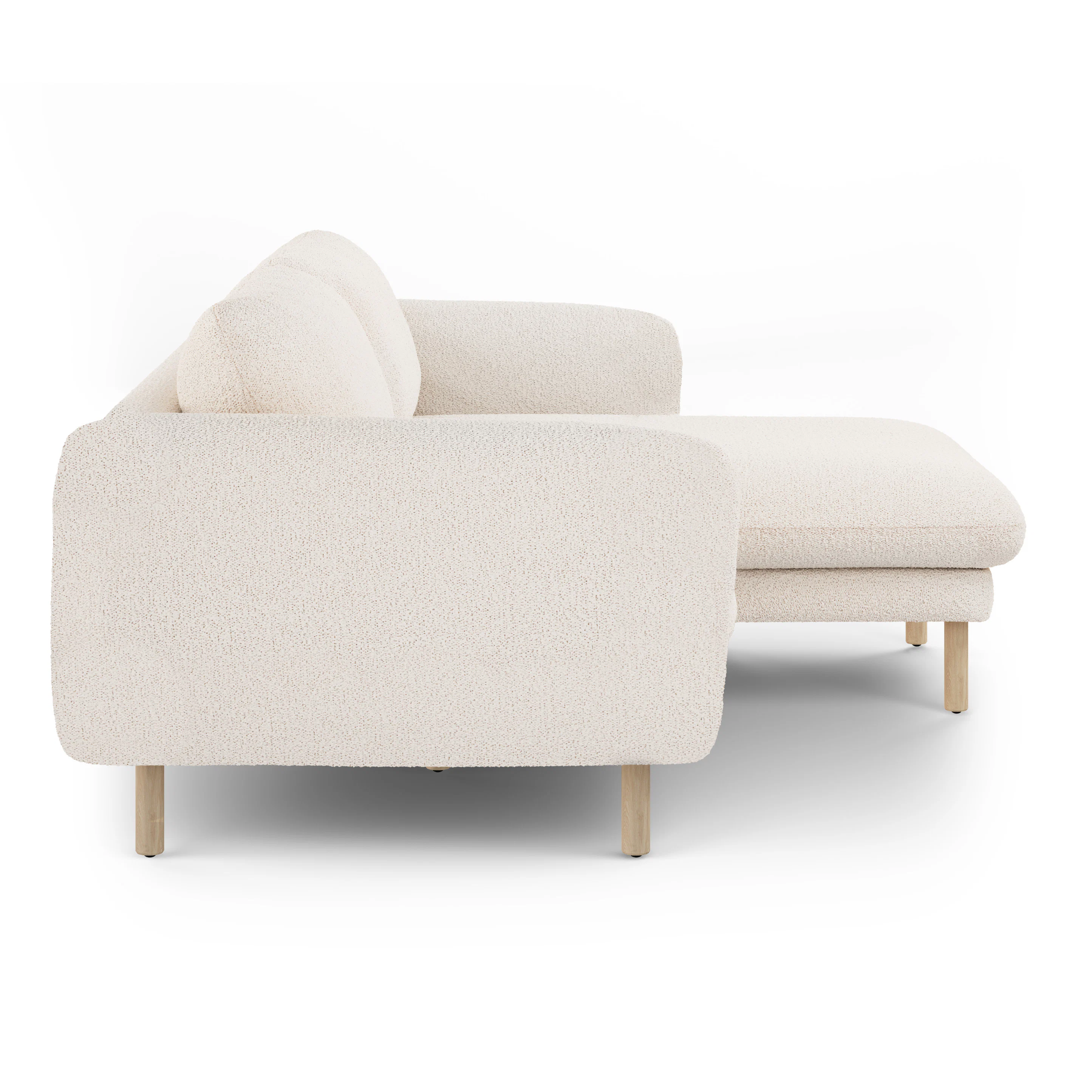 Sanders 85.5" Reversible Sectional - Ivory Wool Bouclé