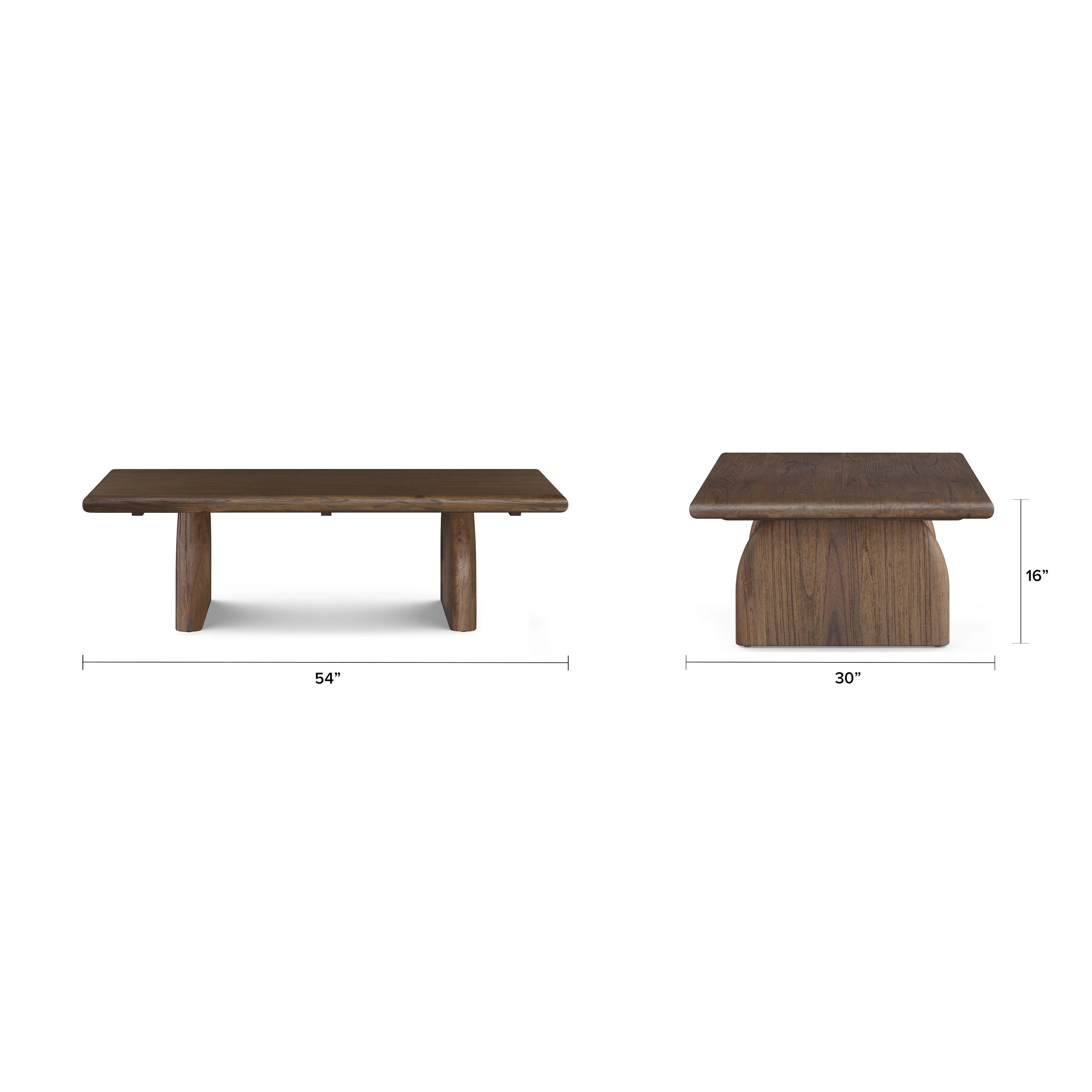 Lloyd 54" Coffee Table - Warm Brown