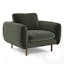 The Sanders Velvet Lounge Chair x Ottoman Bundle - Gallery View 1 of 6.