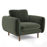 Sanders 37" Velvet Lounge Chair - Plush Pacific Green