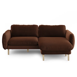 Sanders Plush Pacific Brown Reversible Sectional