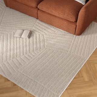 Tetra 8 x 10 Washable Rug - Gray 