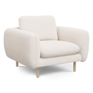 Sanders 37" Lounge Chair - Ivory Wool Bouclé