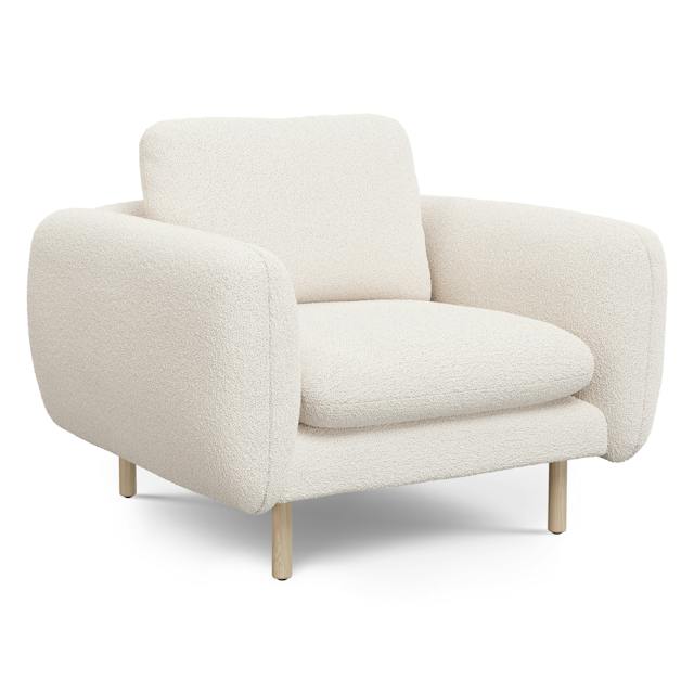 Sanders Ivory Wool Bouclé Lounge Chair | Article
