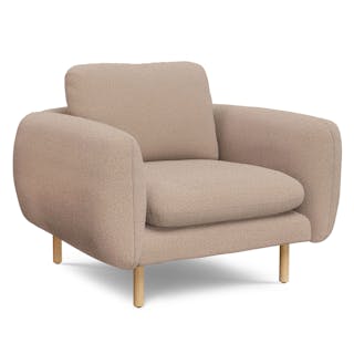 Sanders 37" Lounge Chair - Sandstone Wool Bouclé