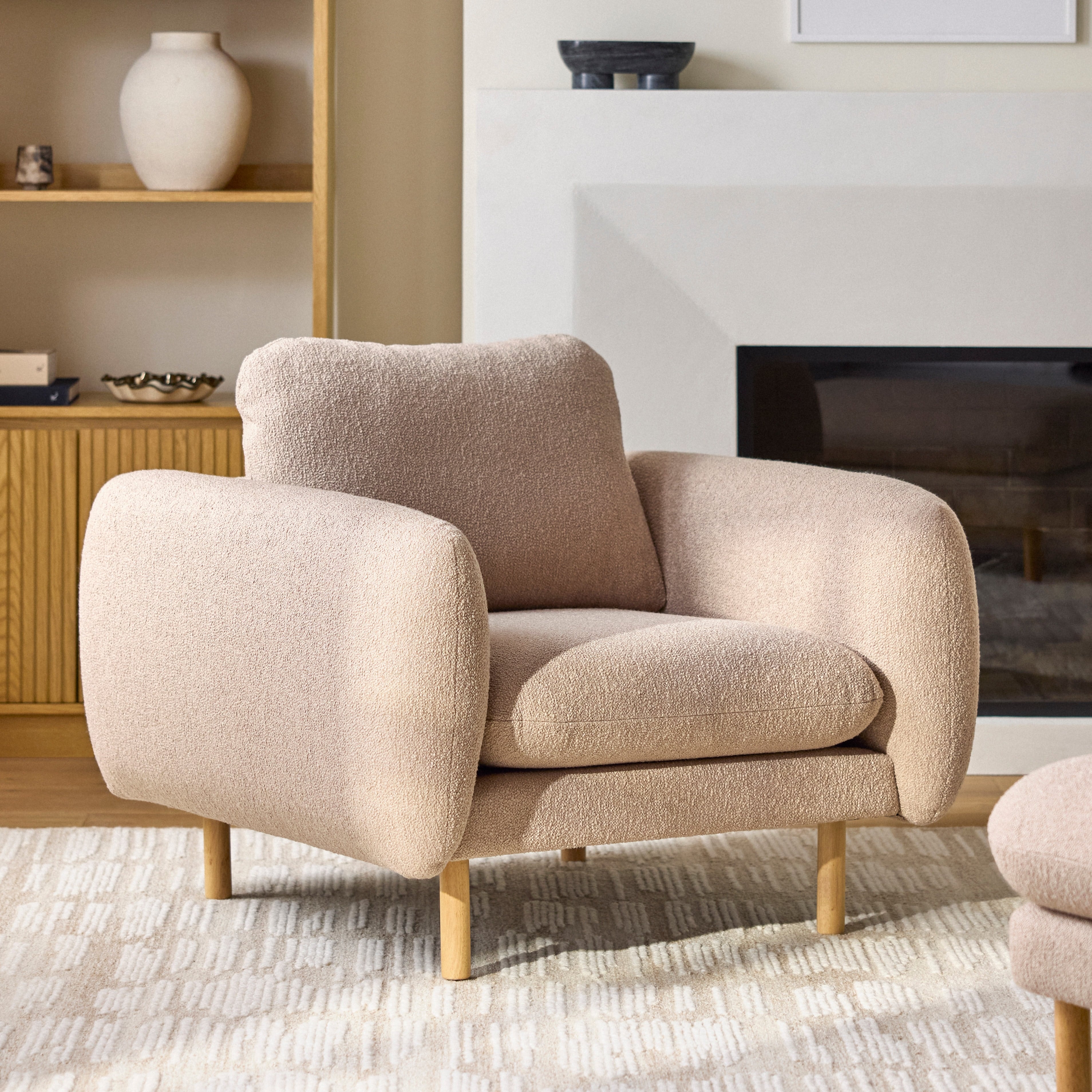Sanders Sandstone Wool Bouclé Lounge Chair | Article