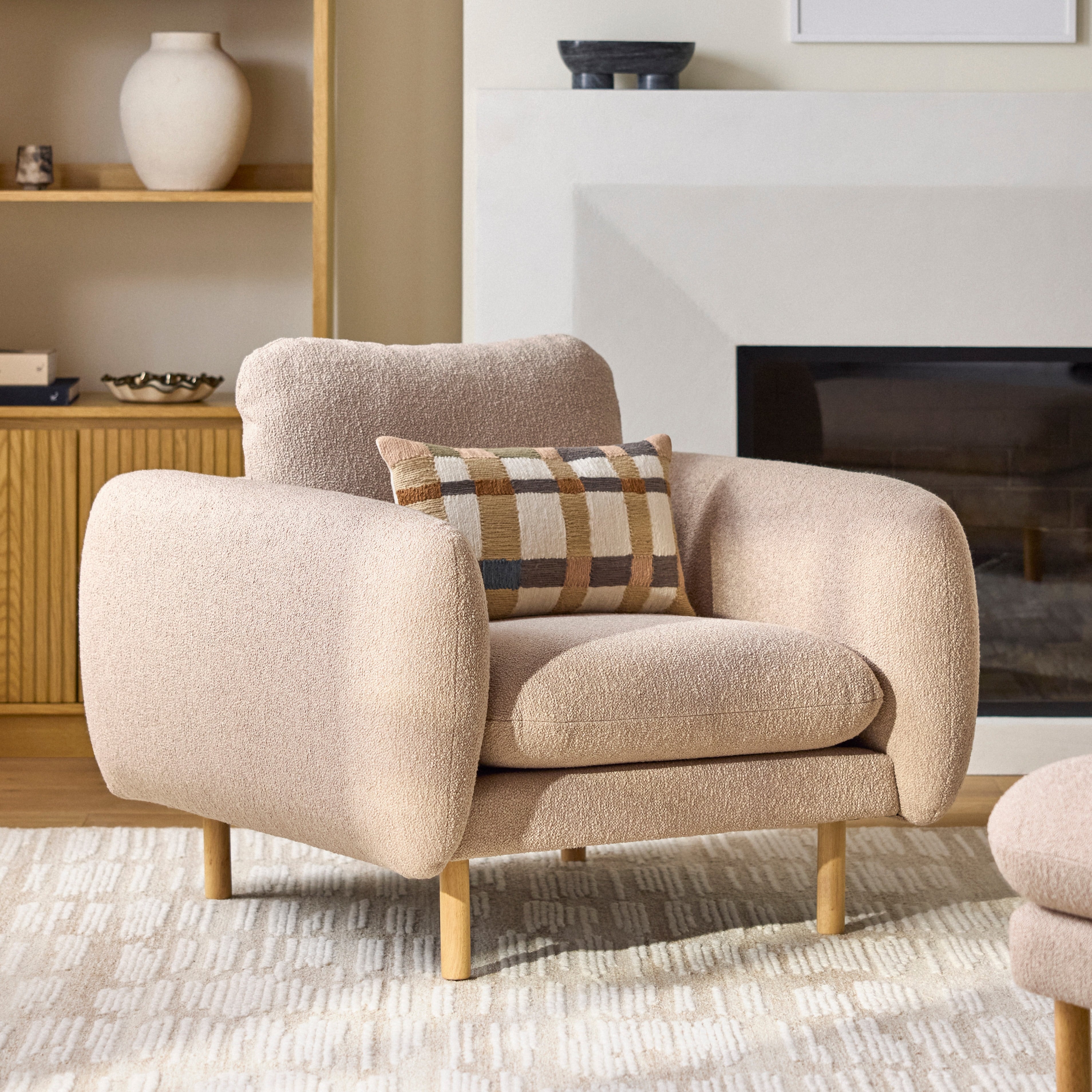 Sanders Sandstone Wool Bouclé Lounge Chair | Article