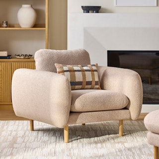 Sanders 37" Lounge Chair - Sandstone Wool Bouclé