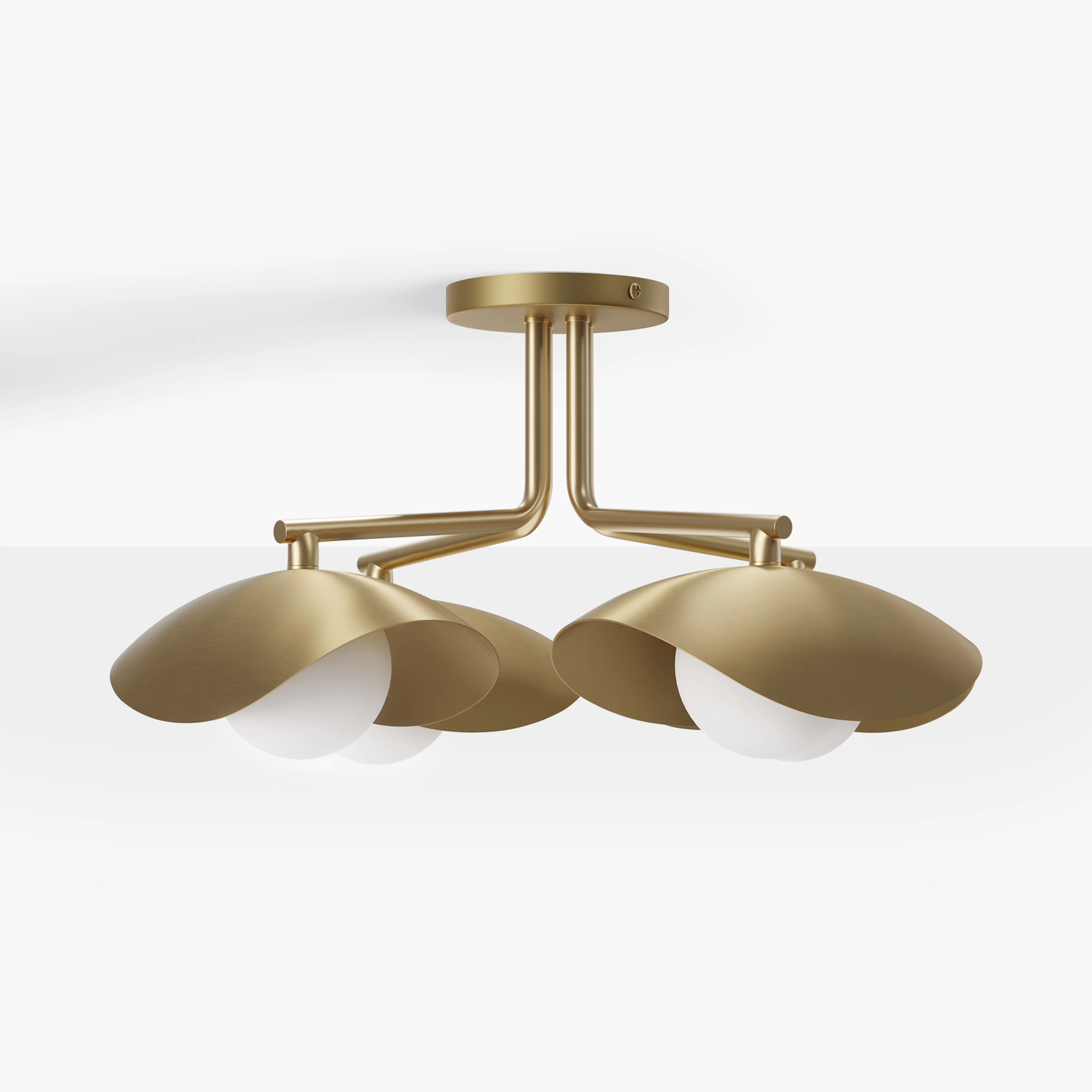 Coy Flushmount Brass Ceiling Light | Elegant Design