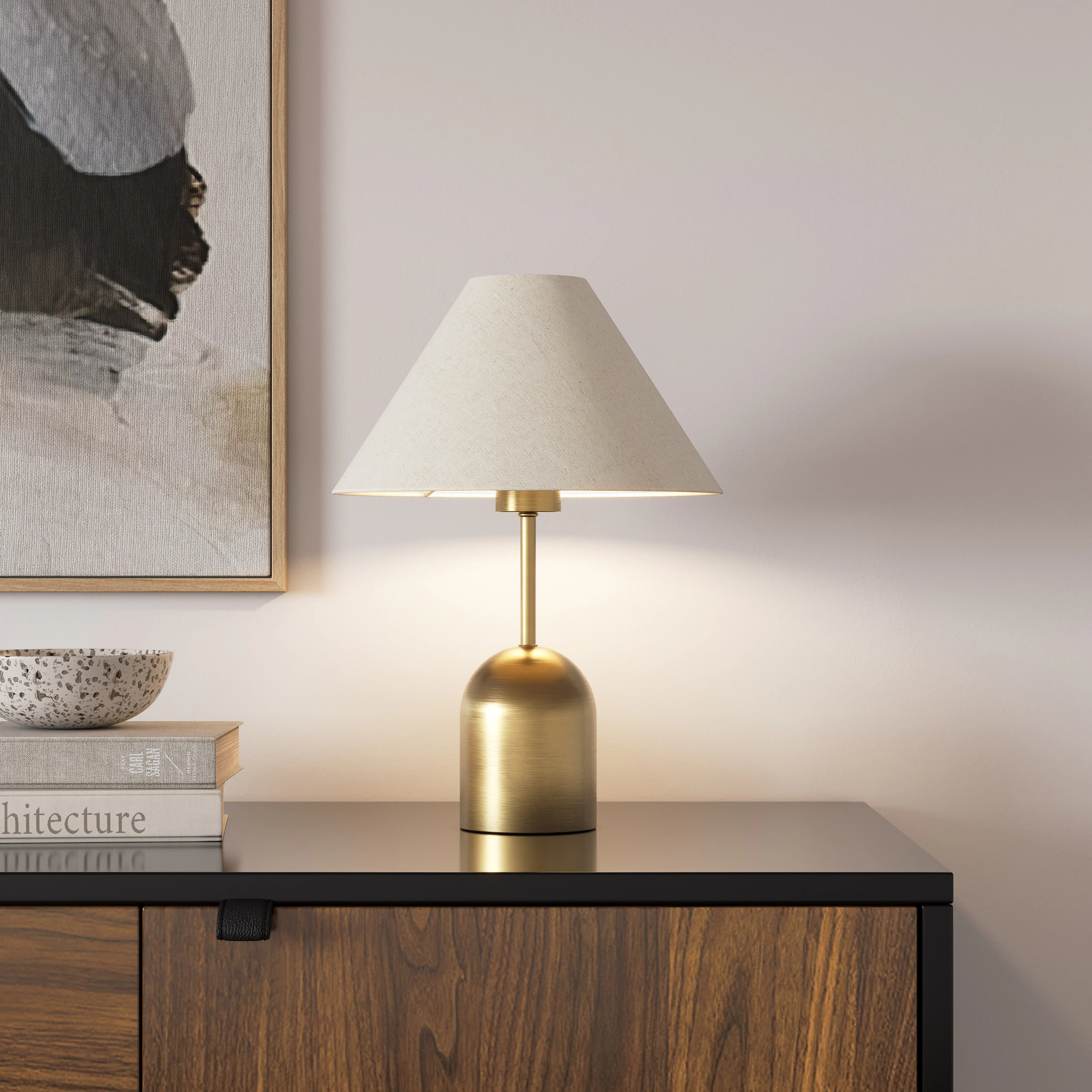 Markham Small Brass Table Lamp | Elegant Lighting