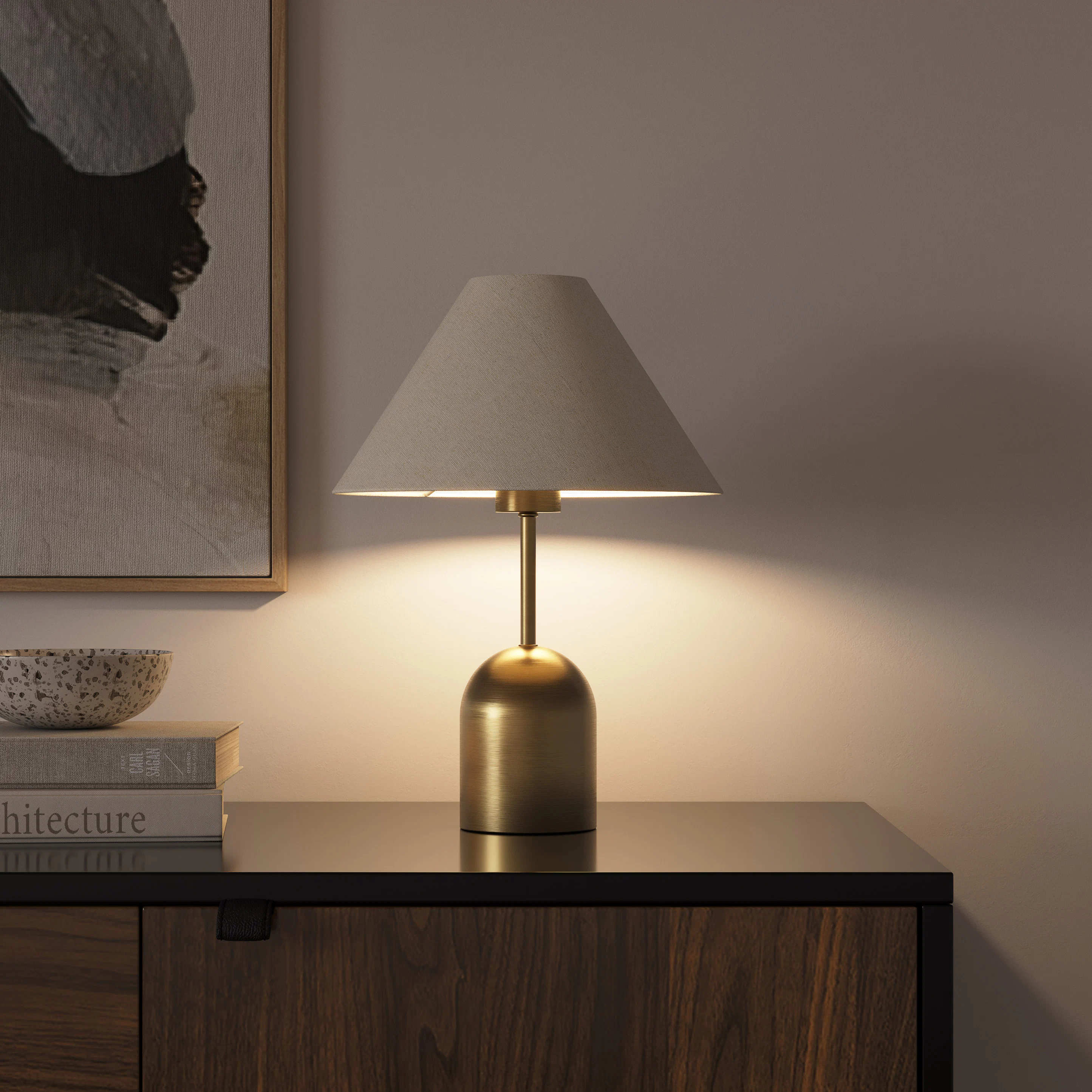 Markham Small Brass Table Lamp | Elegant Lighting