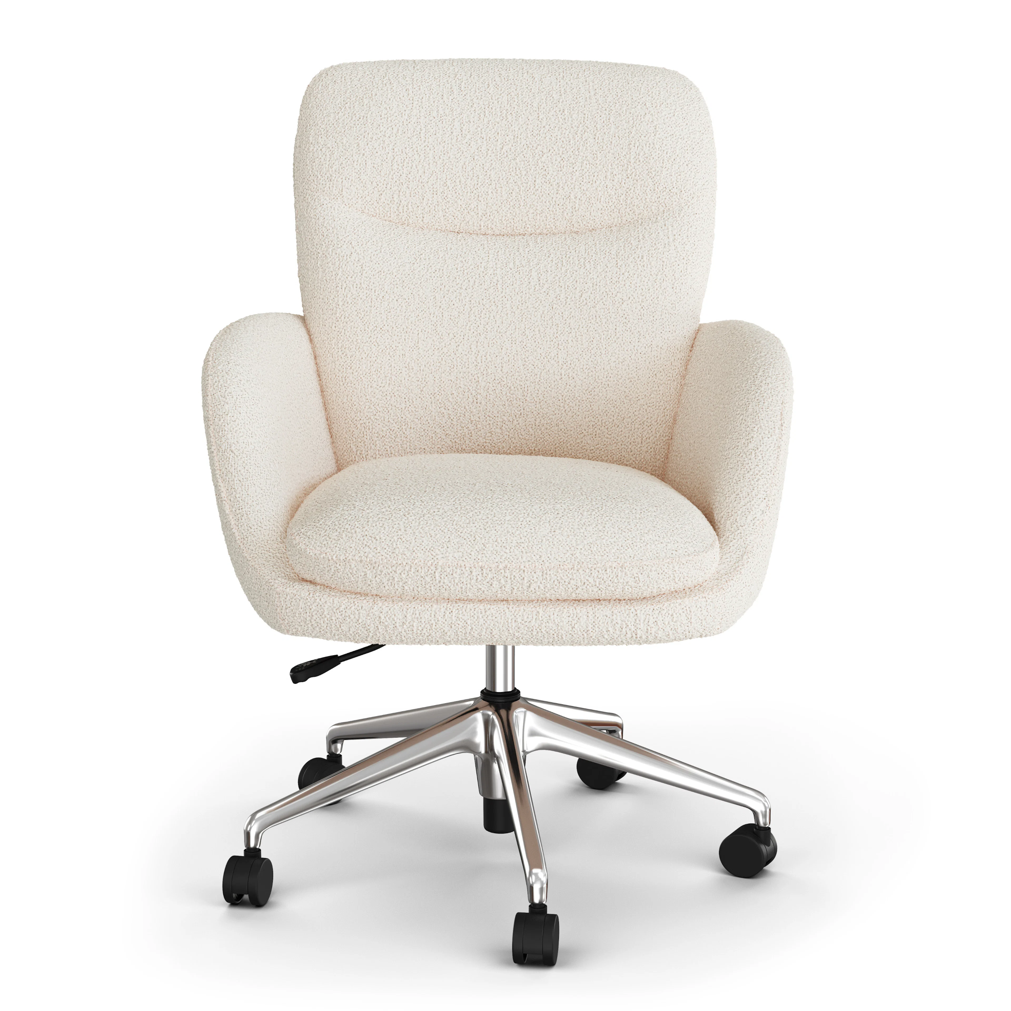 Bea Executive Office Chair - Ivory Wool Bouclé