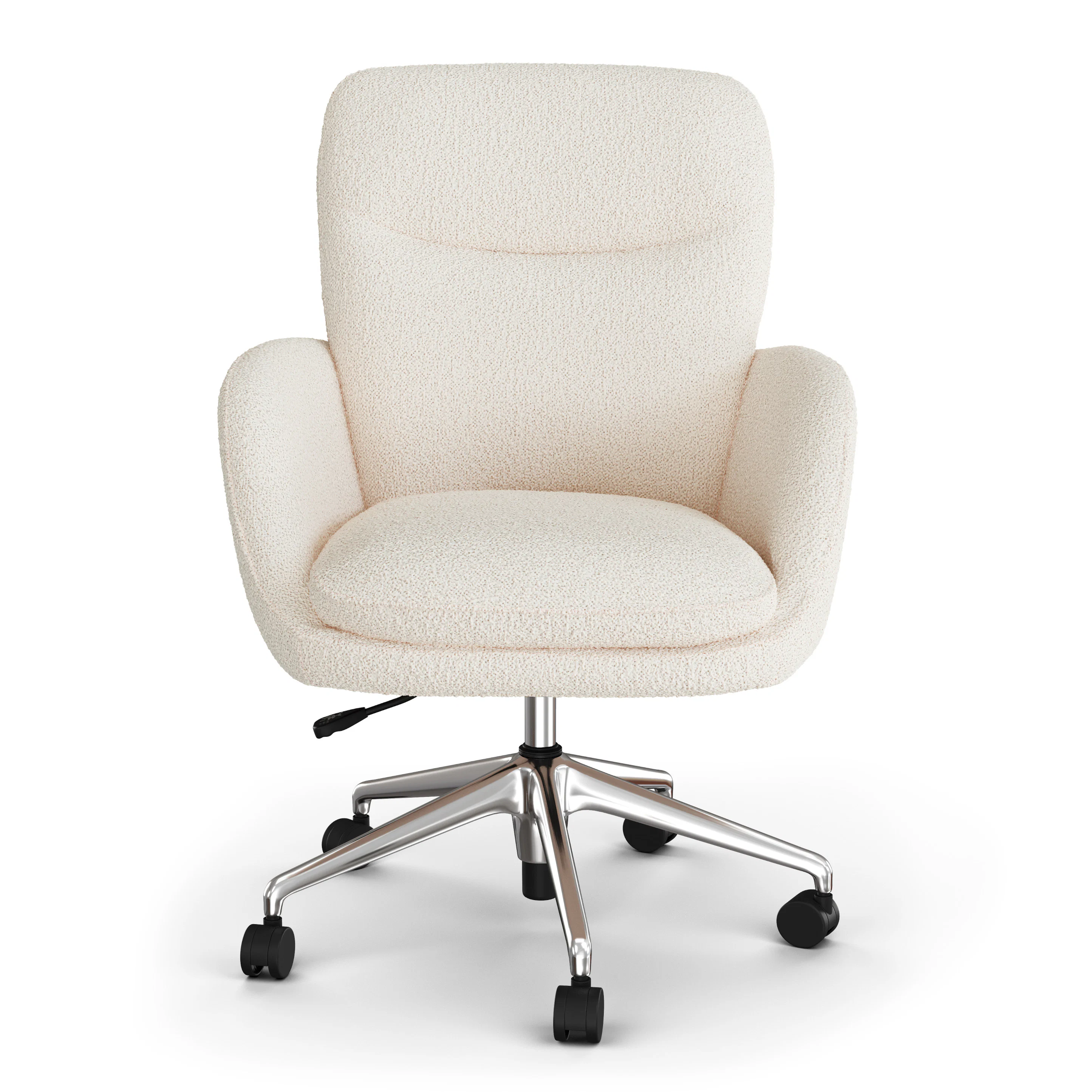 Bea Executive Office Chair - Ivory Wool Bouclé