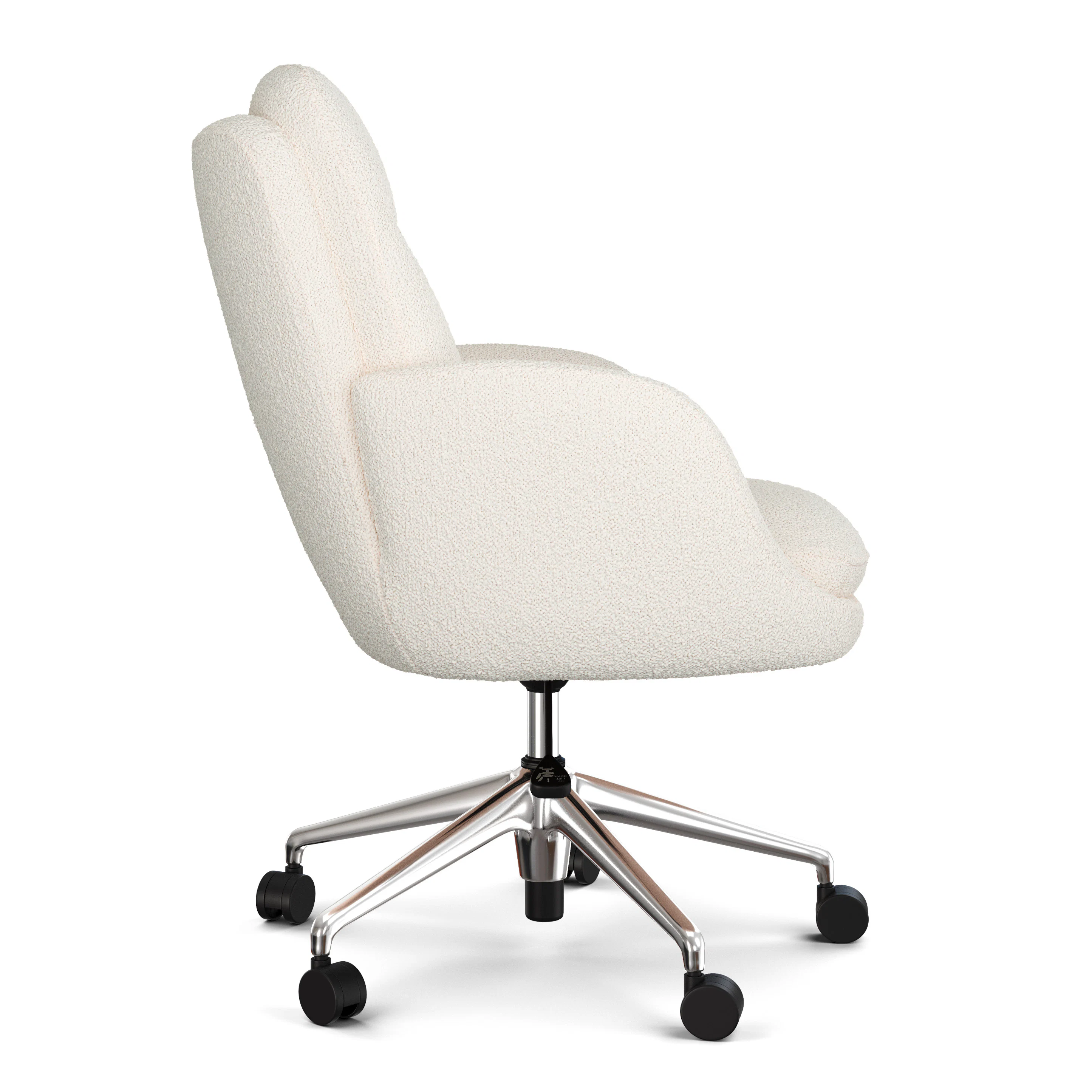 Bea Executive Office Chair - Ivory Wool Bouclé