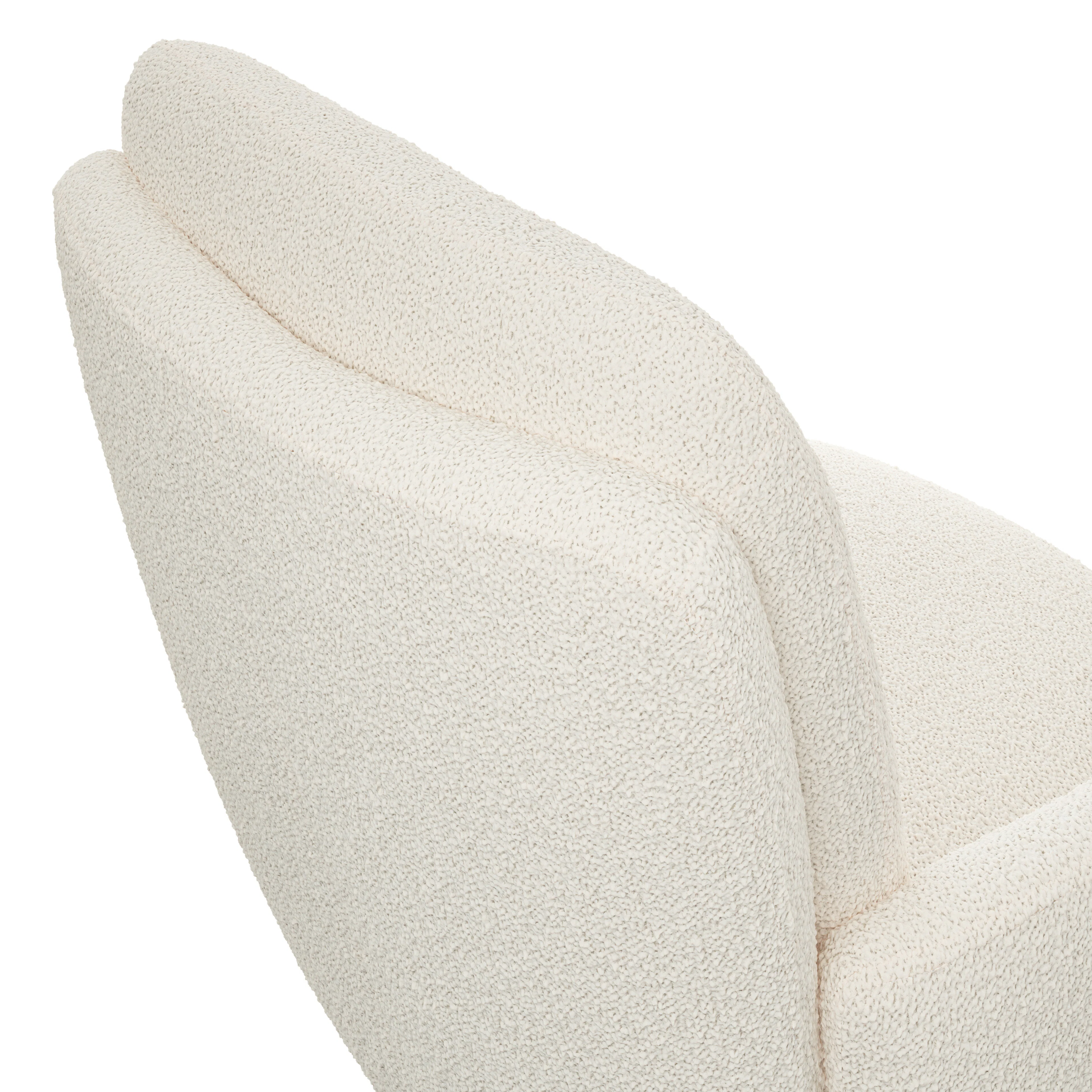 Bea Executive Office Chair - Ivory Wool Bouclé