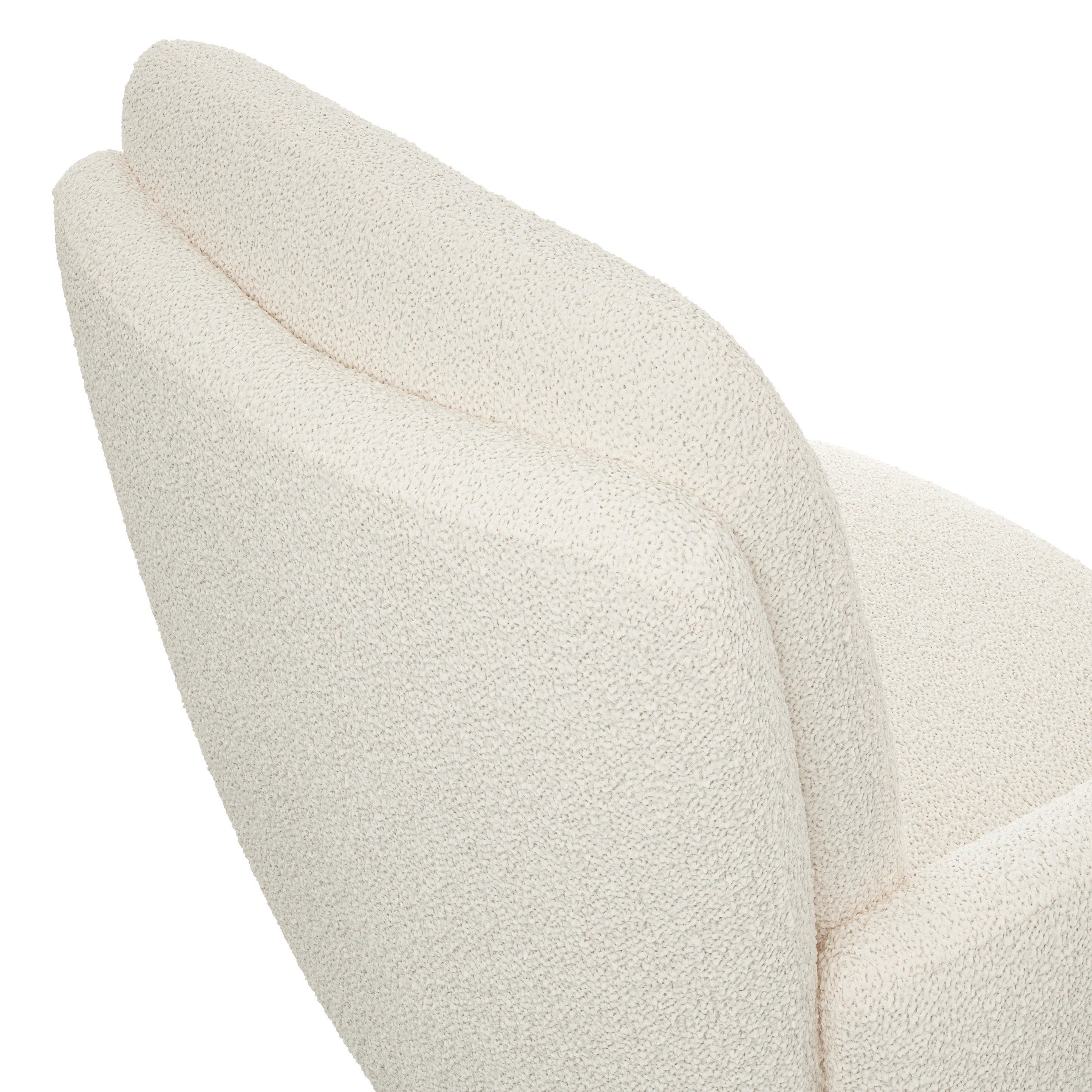 Bea Executive Office Chair - Ivory Wool Bouclé