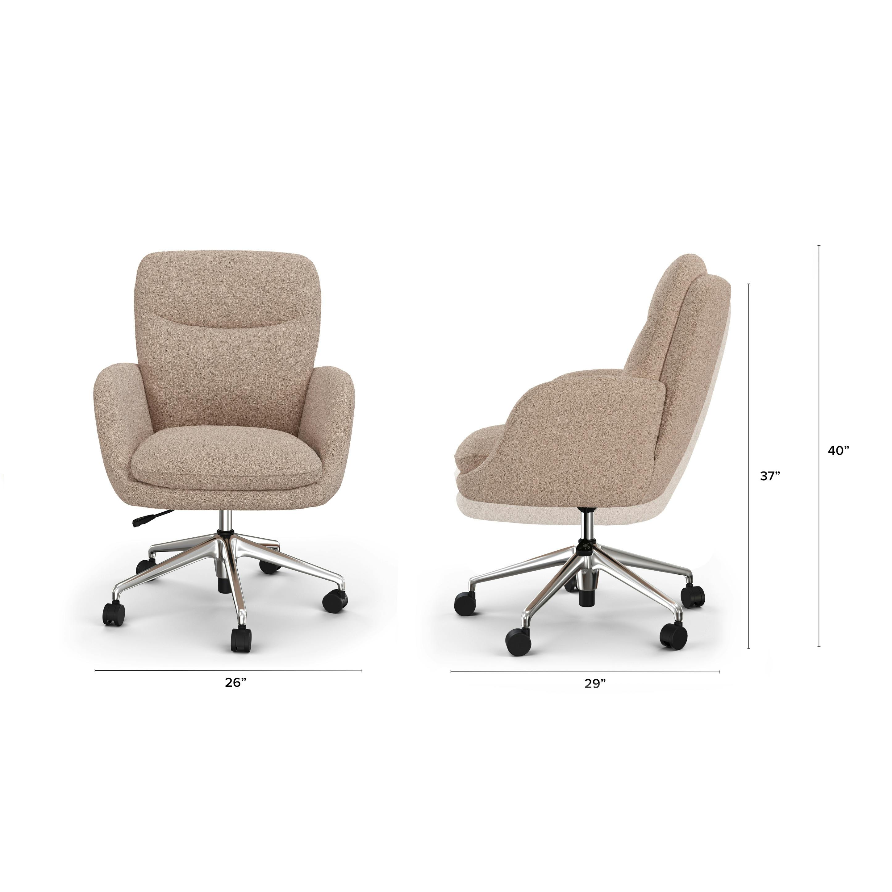 Bea Sandstone Wool Bouclé Executive Office Chair | Article