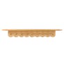 Shelly 38" Shelf and Coat Rack - Brass and Oak