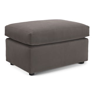 Landry 28" Velvet Ottoman - Hale Warm Gray