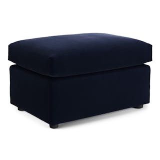 Landry 28" Velvet Ottoman - Hale Ink