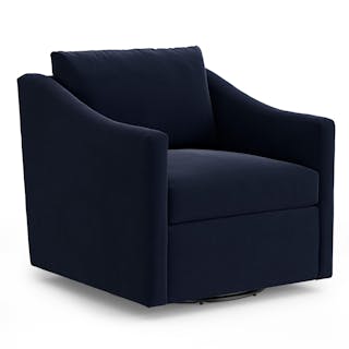 Landry 32.25" Velvet Swivel Lounge Chair - Hale Ink