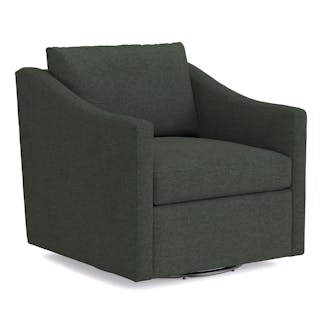 Landry 32.25" Swivel Lounge Chair - Green Wool Bouclé