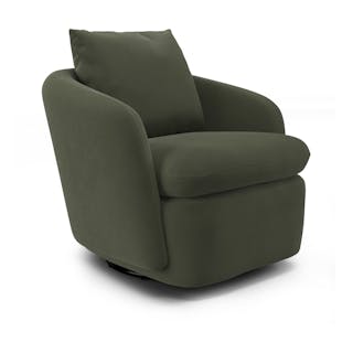 Leigh 33" Velvet Swivel Lounge Chair - Hale Fir Green
