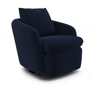 Leigh 33" Velvet Swivel Lounge Chair - Hale Ink