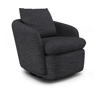 Leigh 33" Swivel Lounge Chair - Napa Charcoal