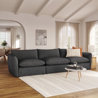 Leigh 132" Modular Sofa - Napa Charcoal