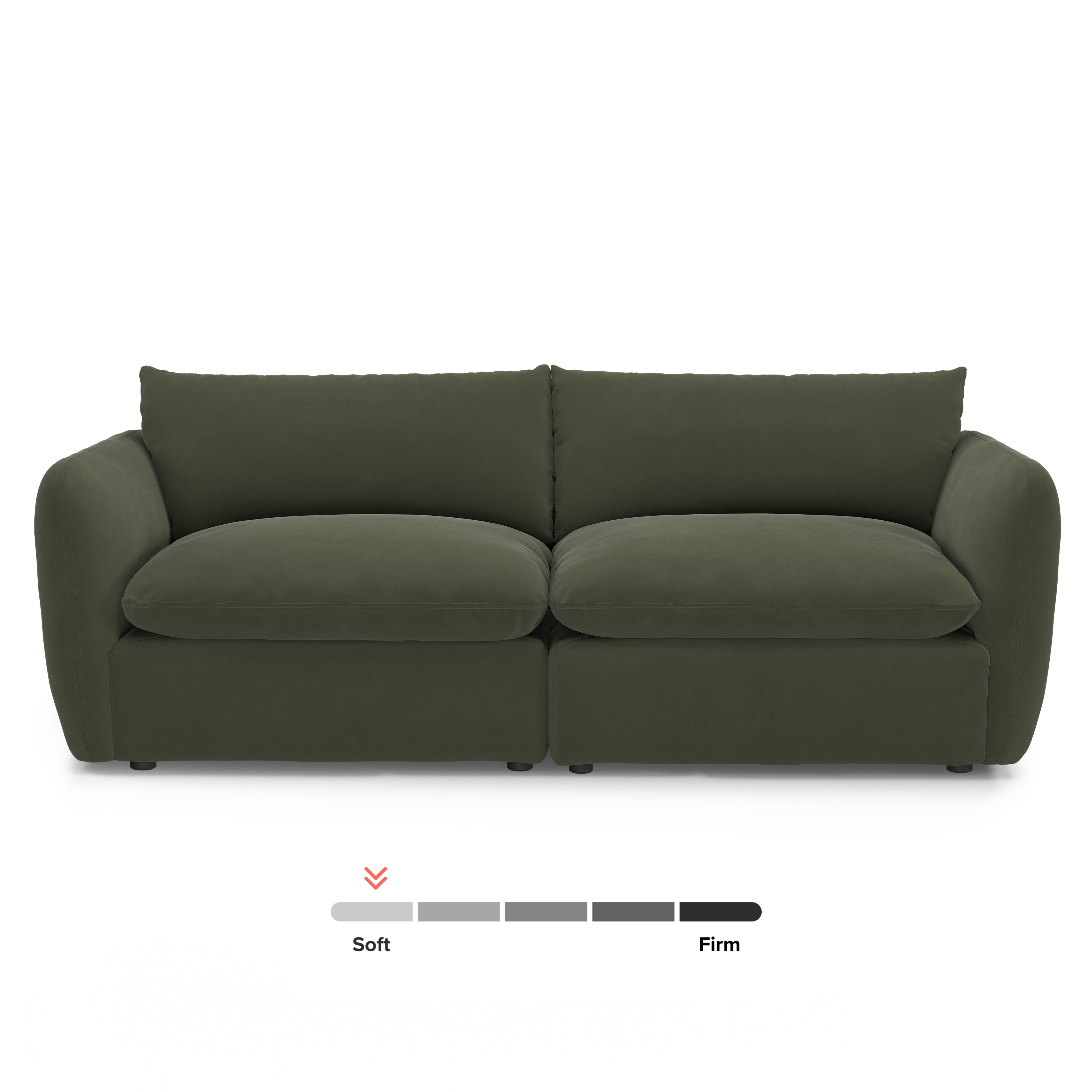 Leigh Fir Green 92 Modular Sofa Performance Velvet Article