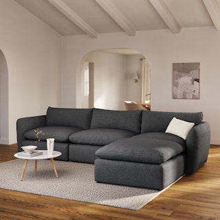 Leigh 131.5" Modular Sectional - Napa Charcoal