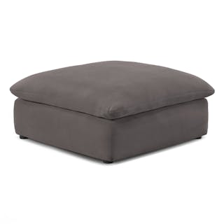 Leigh 41" Velvet Ottoman - Hale Warm Gray