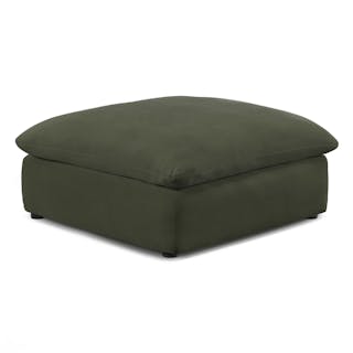 Leigh 41" Velvet Ottoman - Hale Fir Green