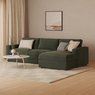 Riley 118.5" Right Sectional - Hale Fir Green