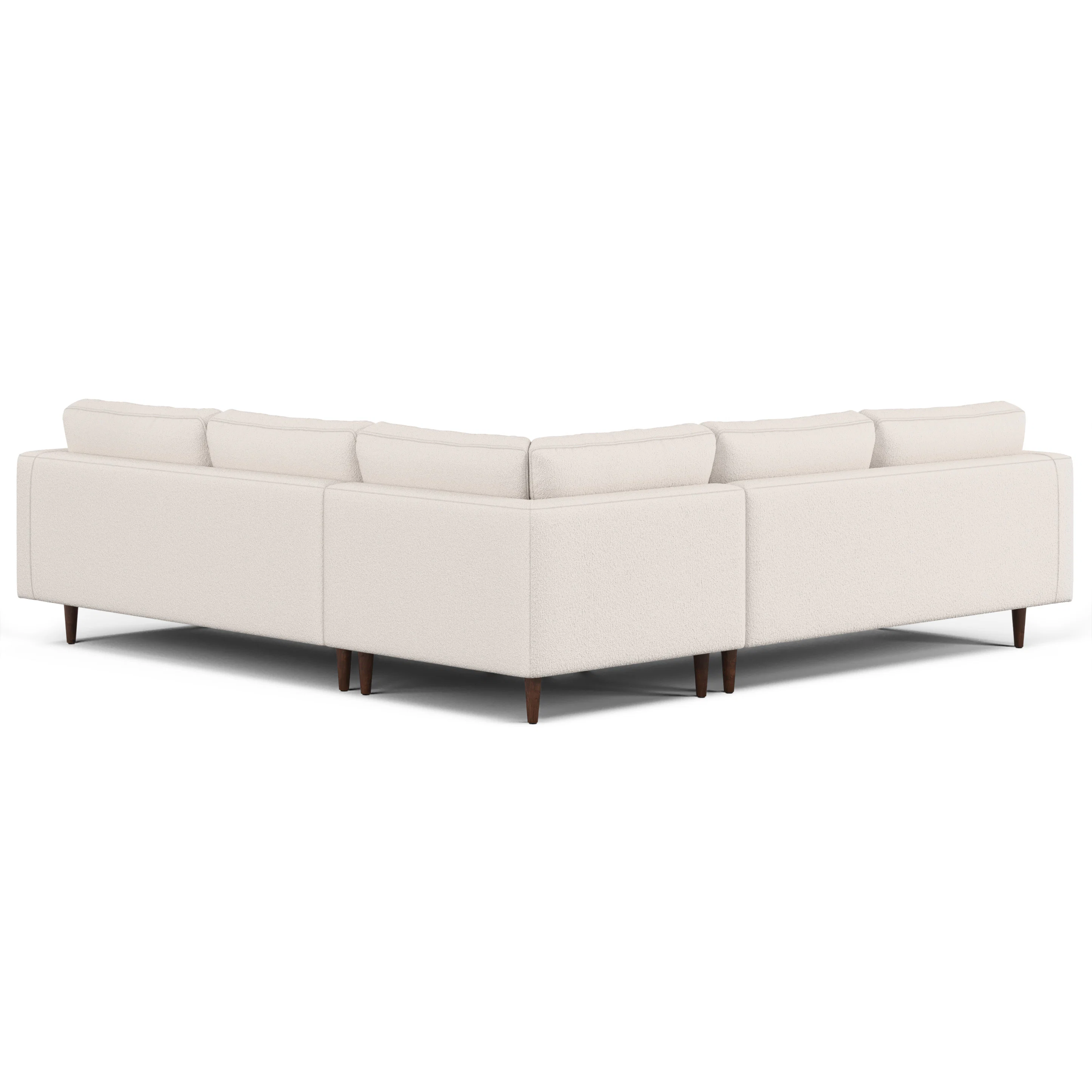 Sven 107" Ivory Wool Bouclé Corner Sectional Sofa