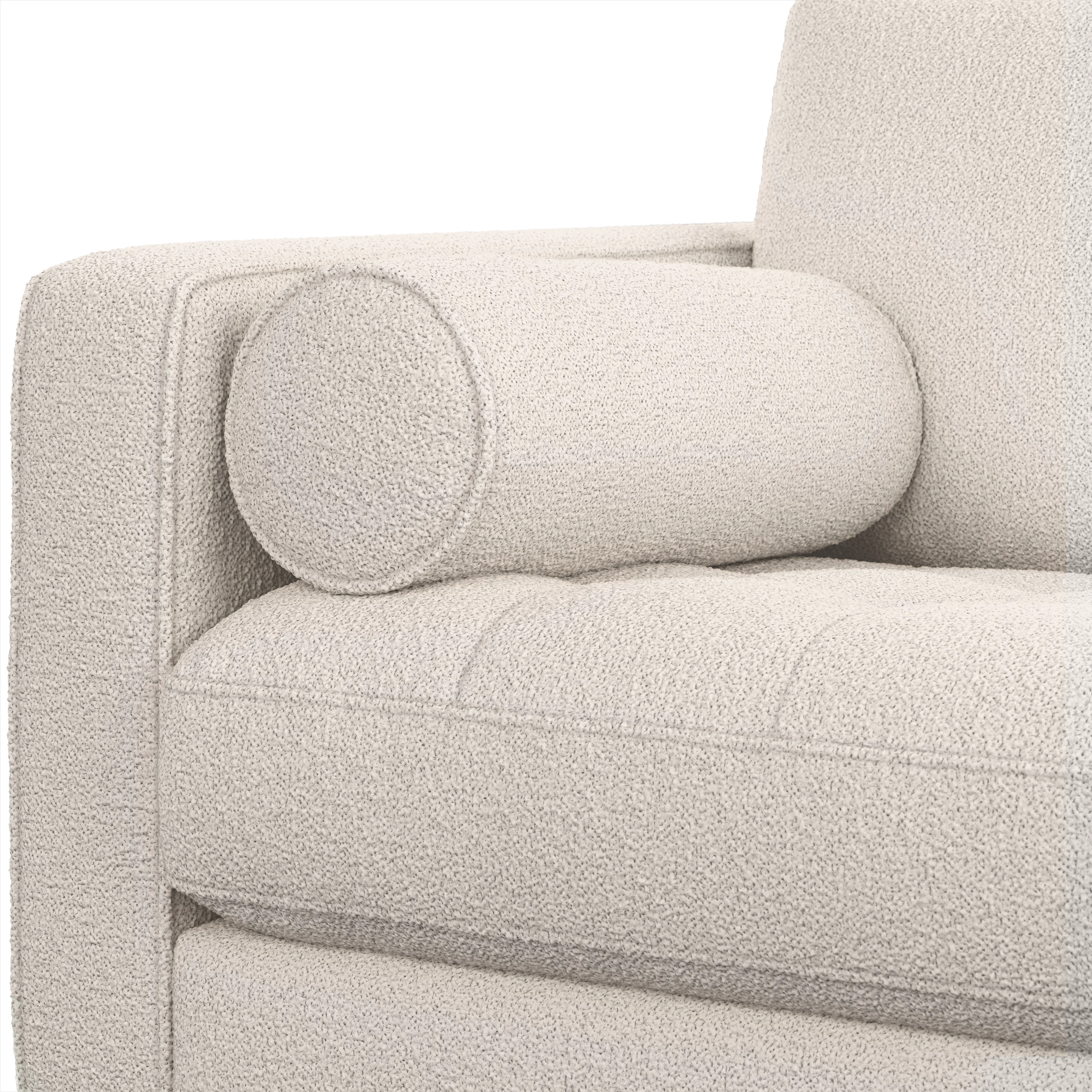 Sven 107" Ivory Wool Bouclé Corner Sectional Sofa