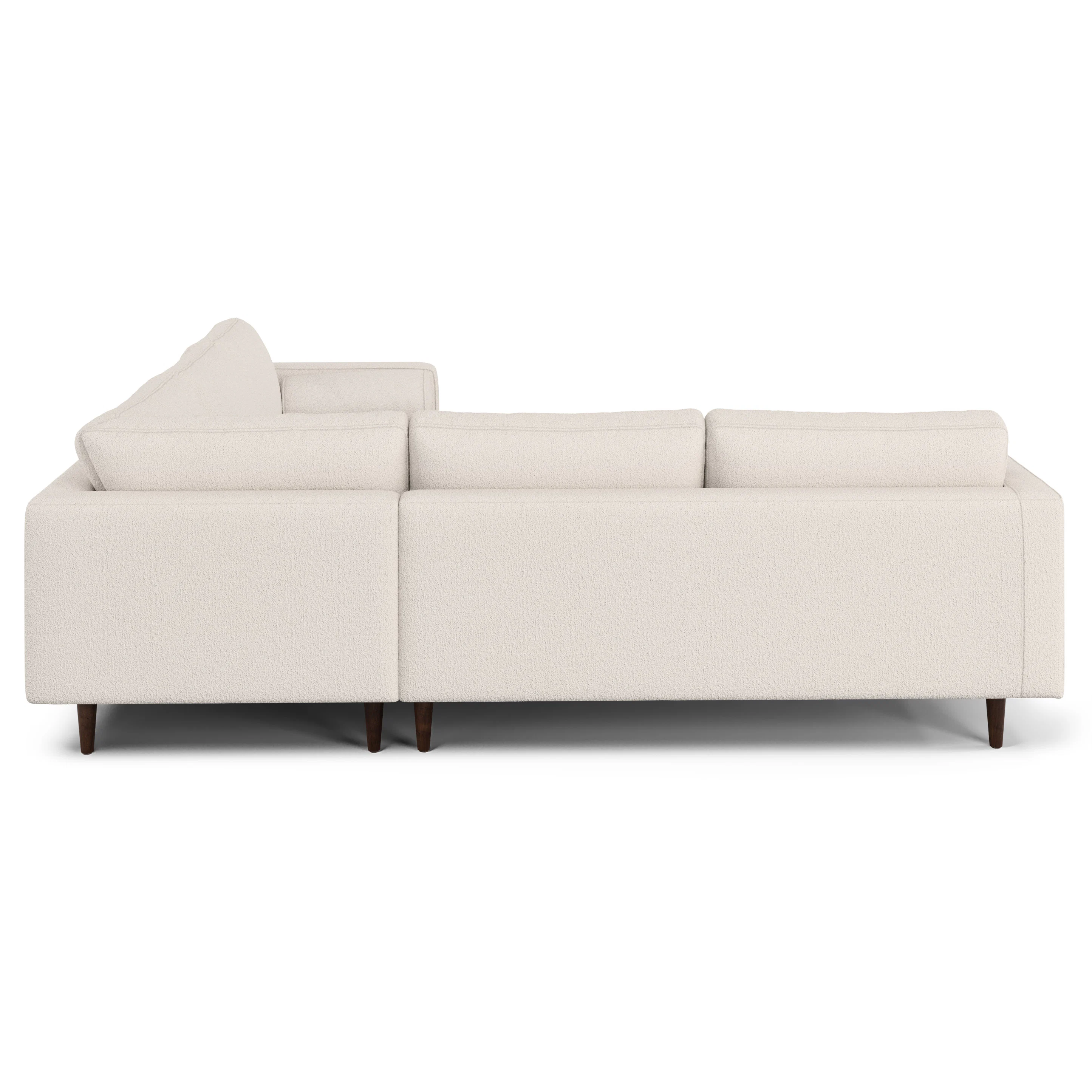 Sven 107" Ivory Wool Bouclé Corner Sectional Sofa