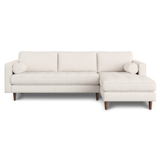 Sven Ivory Wool Bouclé Right Sectional