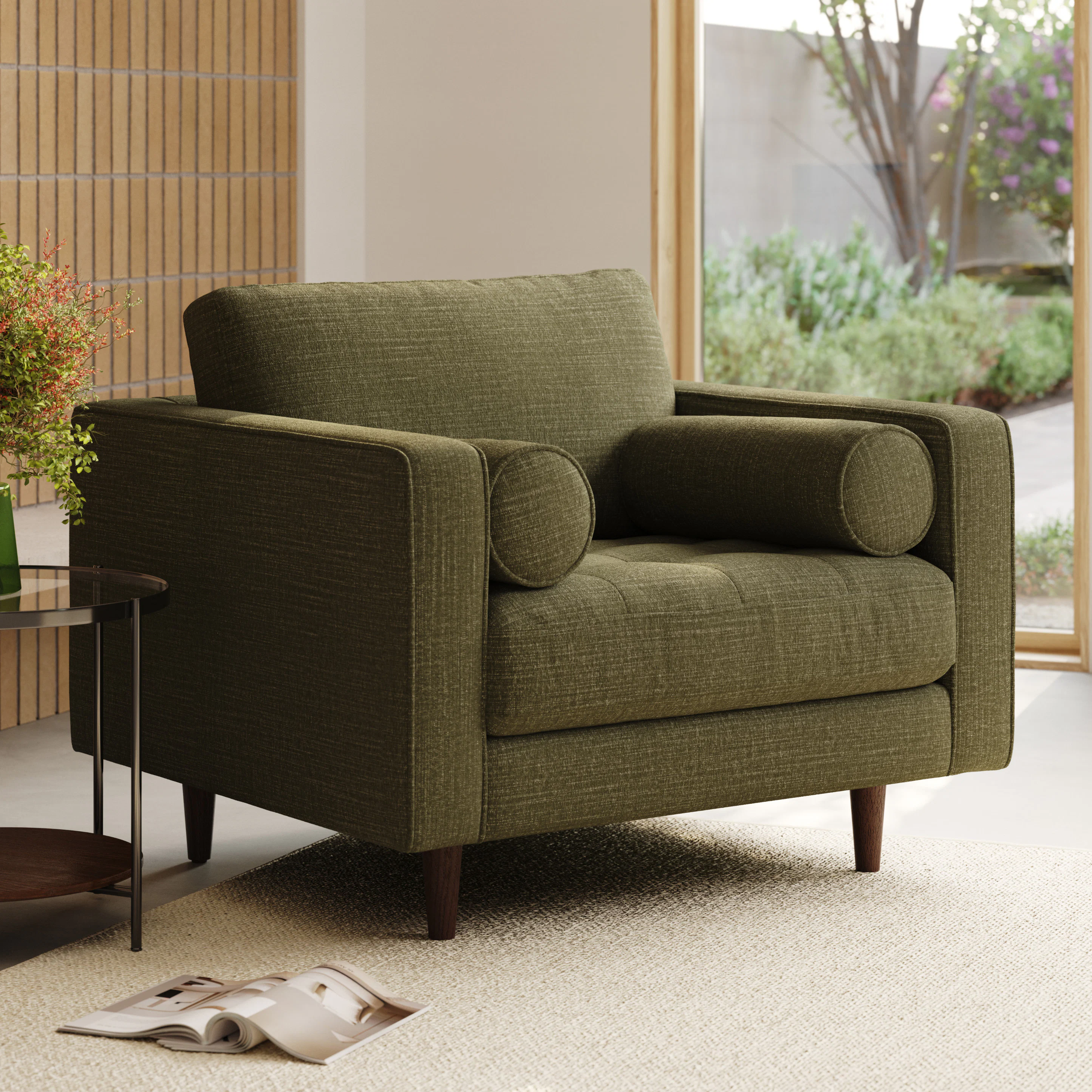 Sven 42" Tufted Lounge Chair - Napa Moss