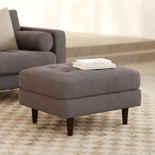Sven 30" Velvet Ottoman - Hale Warm Gray