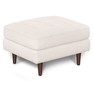Sven 30" Ottoman - Ivory Wool Bouclé