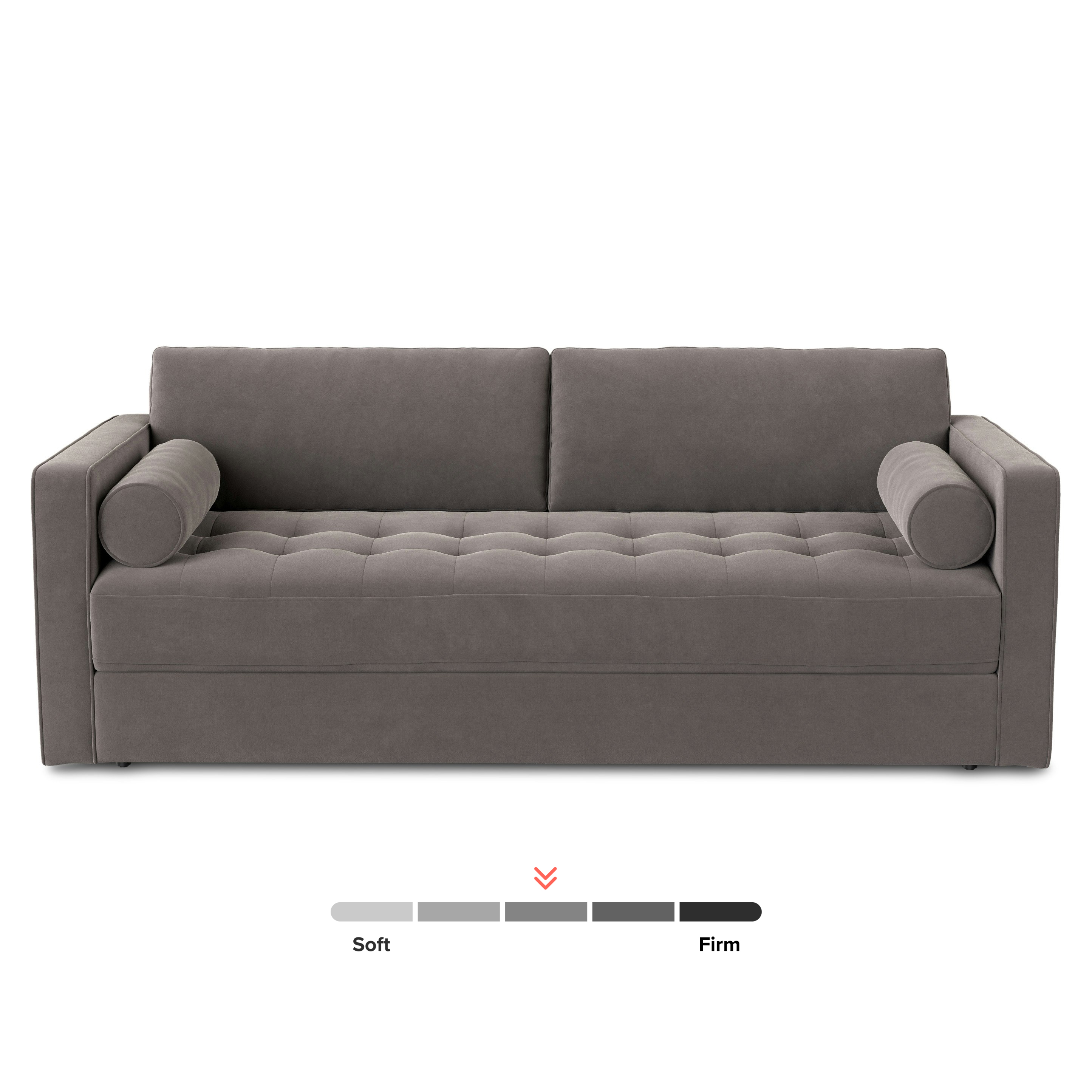Sven 88" Tufted Velvet Sofa Bed - Hale Warm Gray