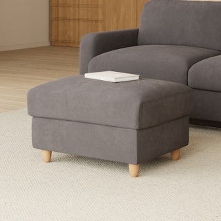 Vati 33" Velvet Storage Ottoman - Hale Warm Gray