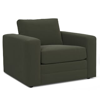 Riley 42" Velvet Lounge Chair - Hale Fir Green
